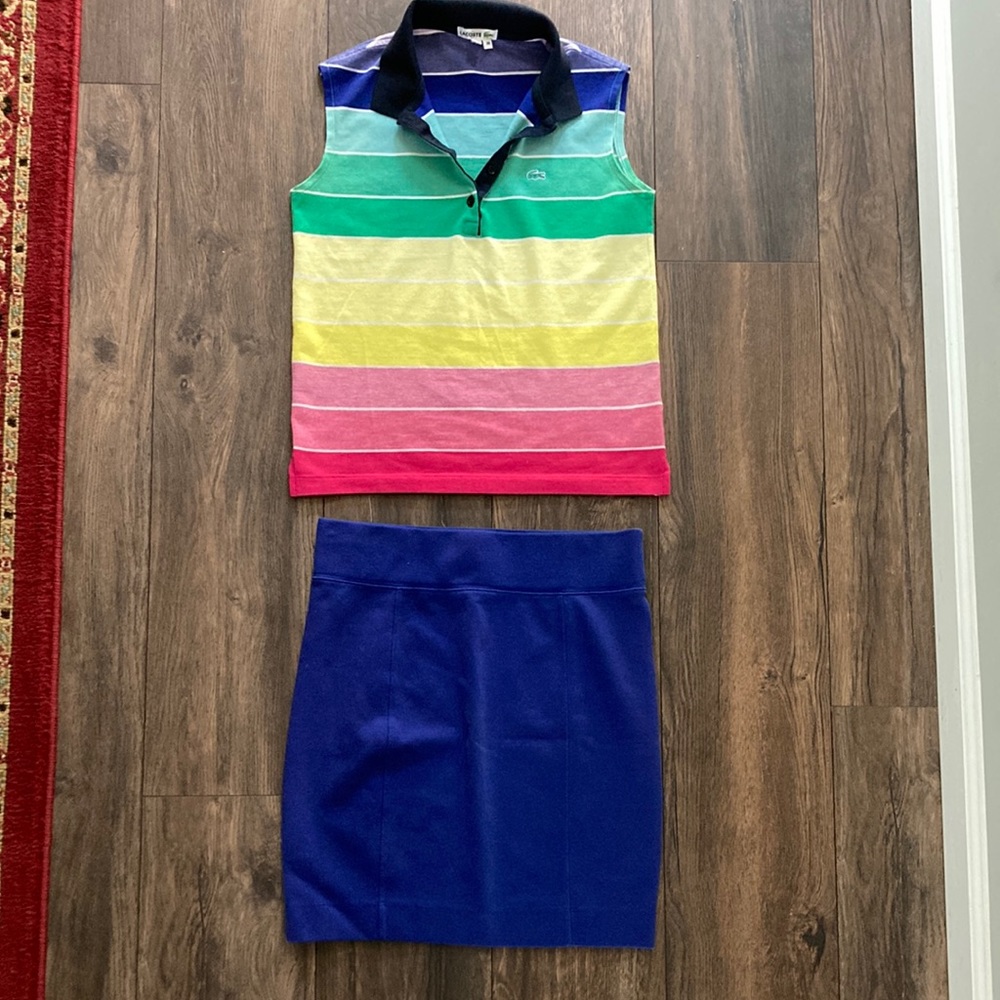 Lacoste polo shirt and a skirt